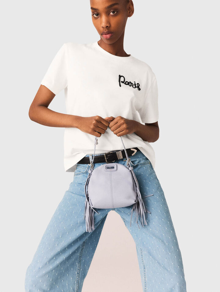 T-shirt con logo Paris ricamato