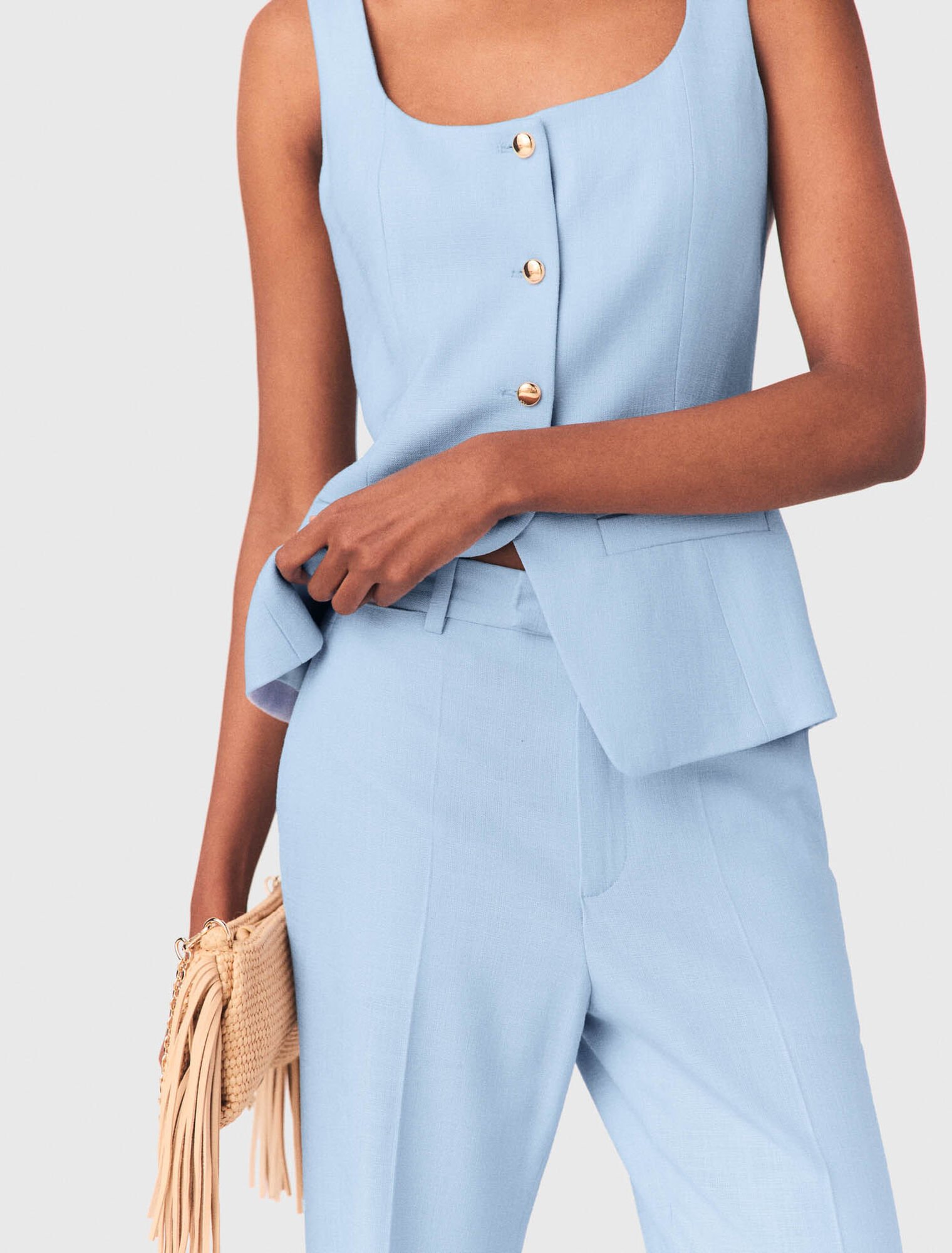 Pantaloni da tailleur con pieghe