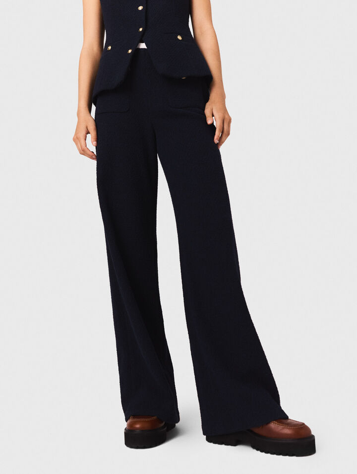 Pantaloni dritti in tweed