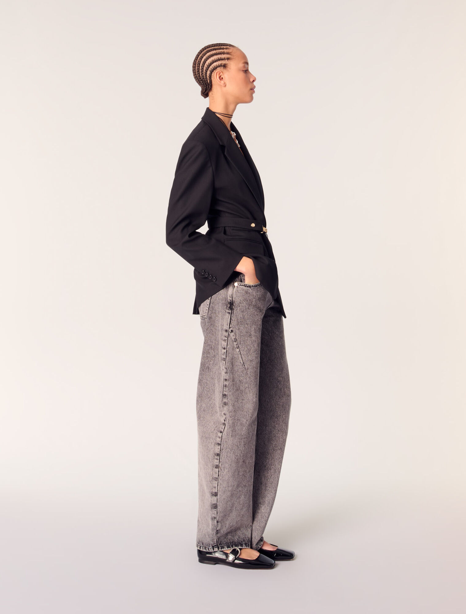 Giacca da tailleur con cintura