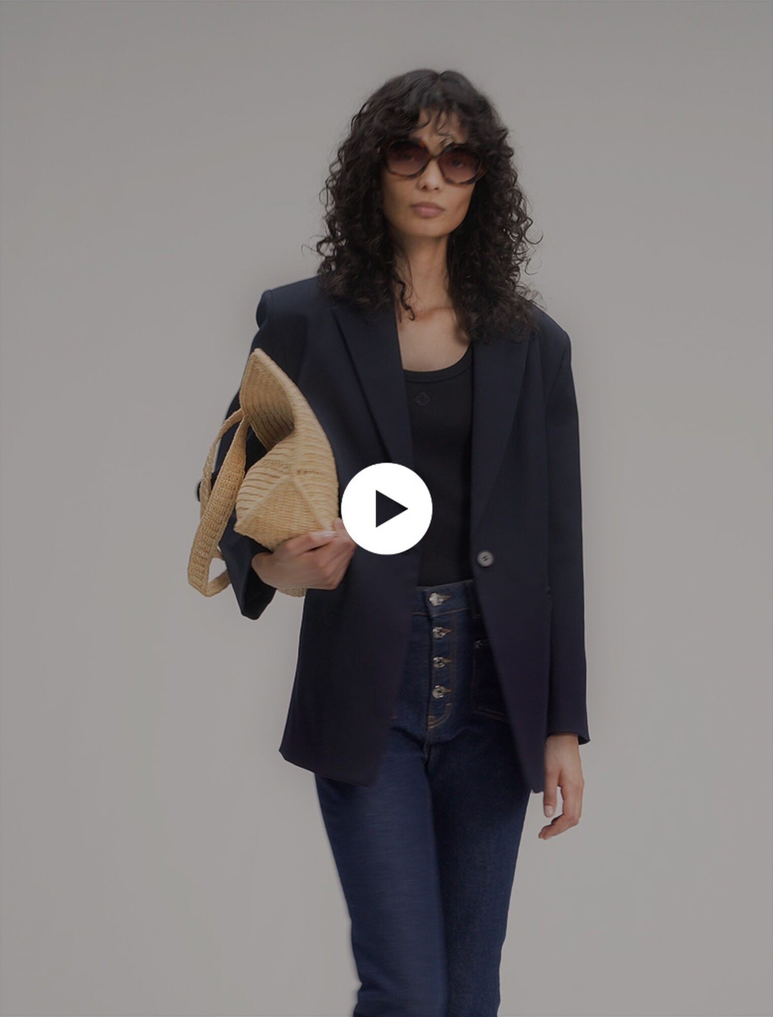 Jeans in denim con tasche