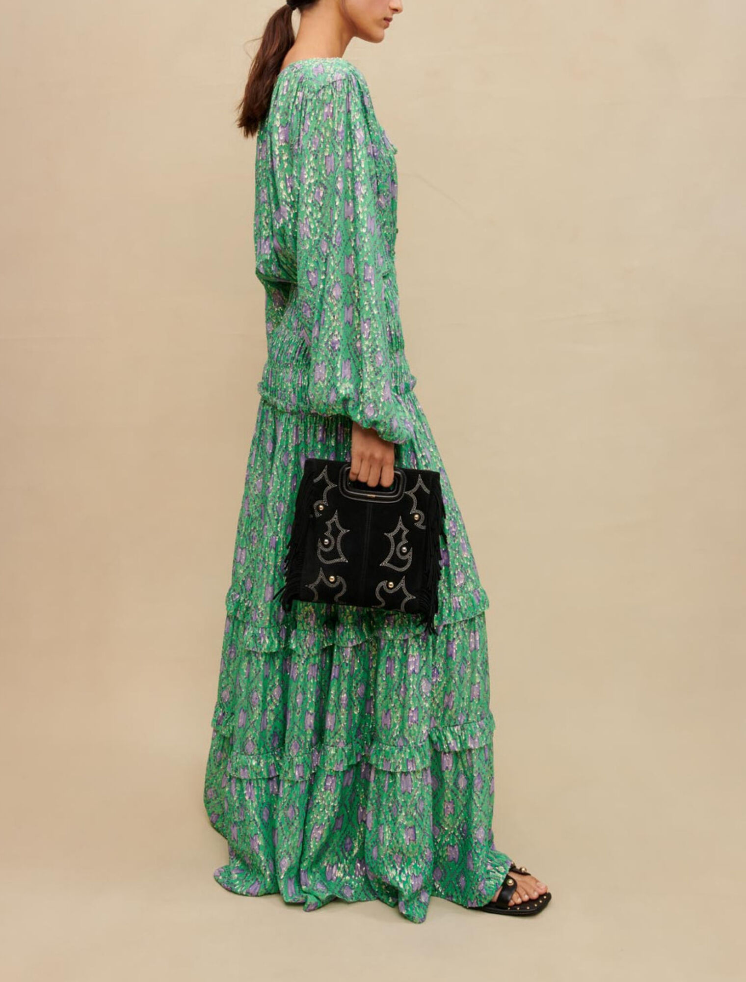 Maxi abito metallico