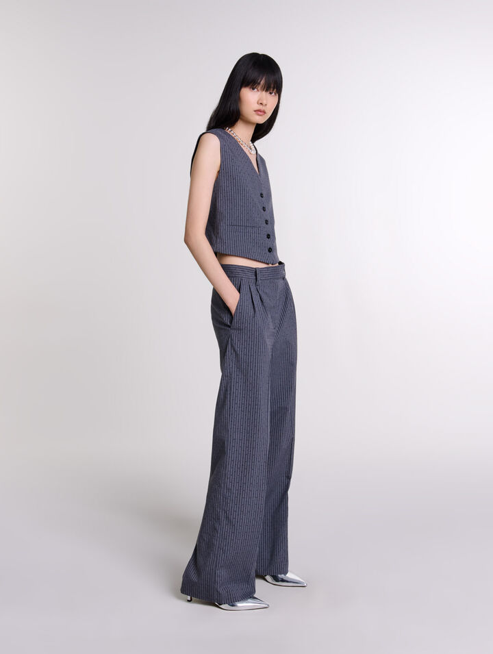 Pantaloni da tailleur glitterati