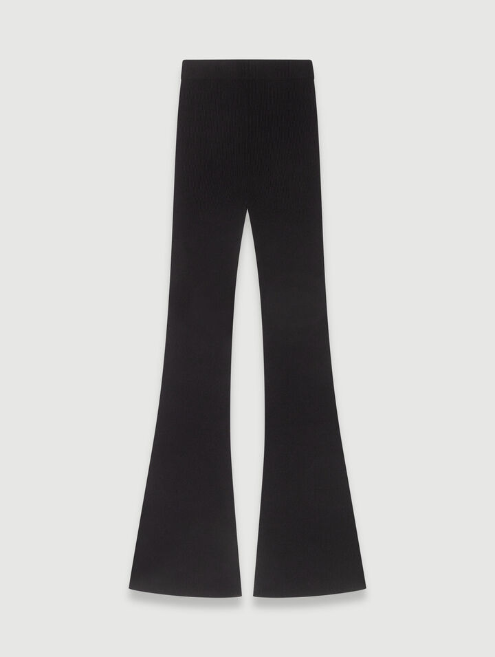 Pantaloni in maglia a costine