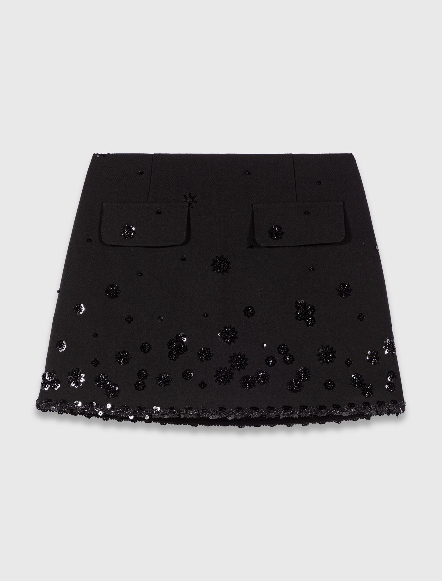 Shorts trompe l'œil ricamati