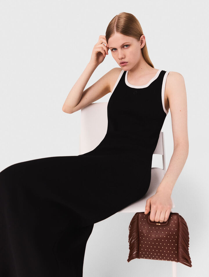Borsa M mini in pelle e borchie