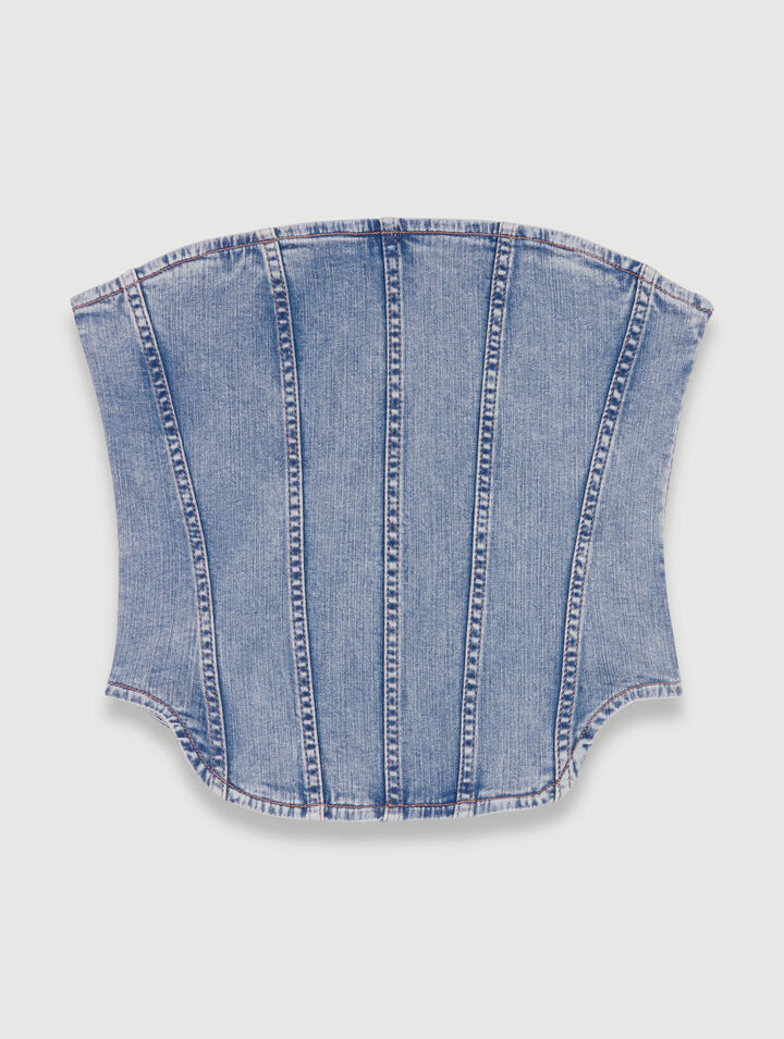 Top a bustier in jeans