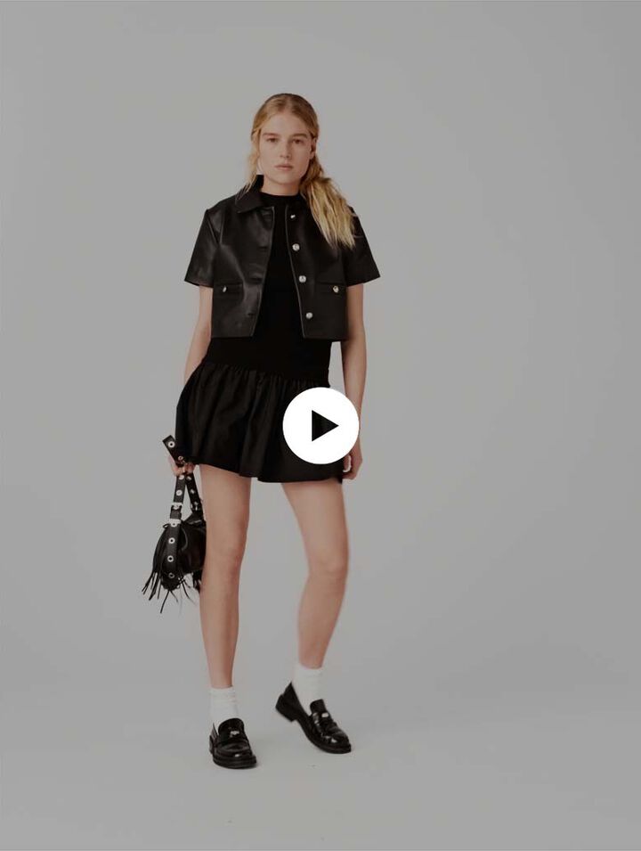 Giacca corta in pelle