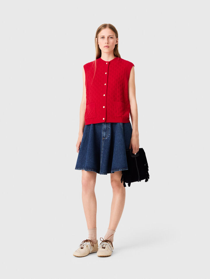 Top senza maniche in maglia