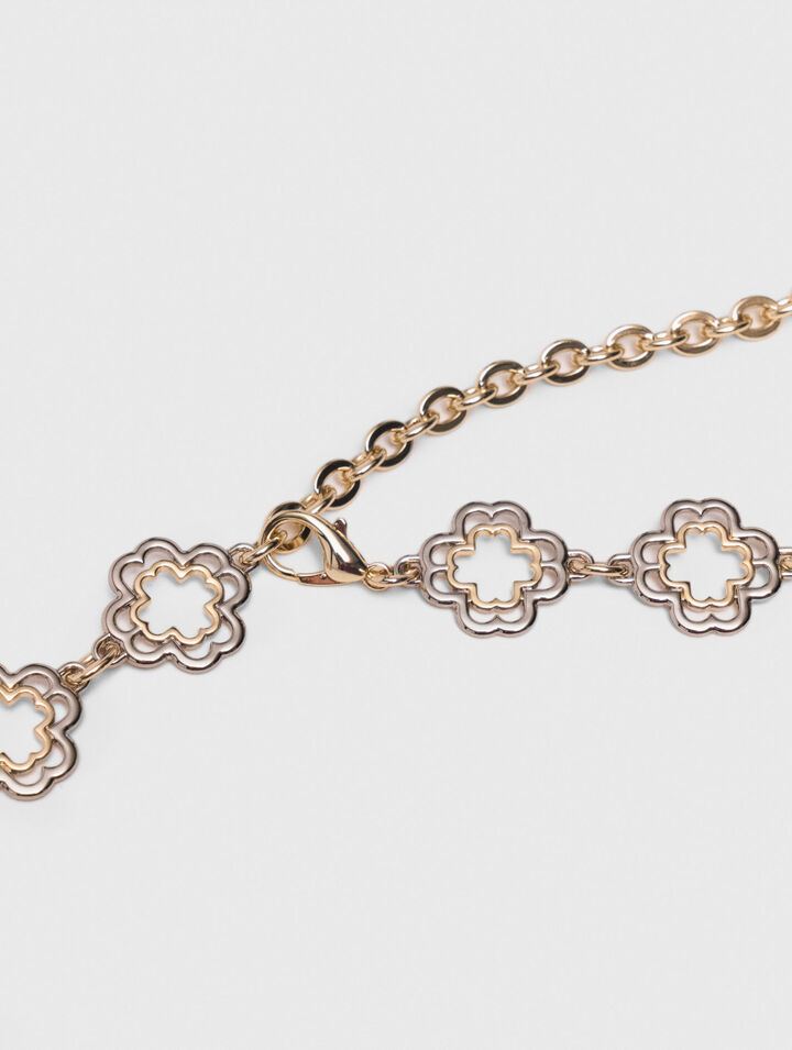 Cintura a catena Clover bicolore