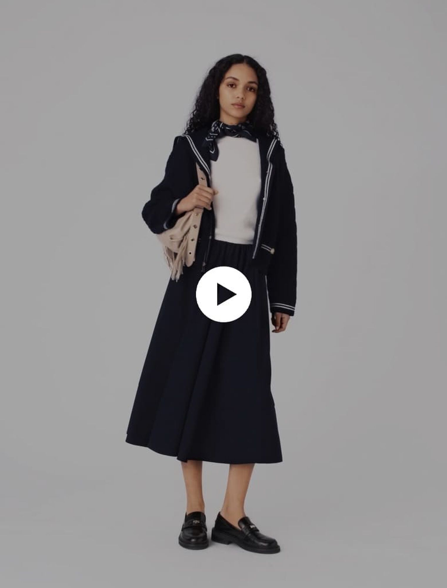 Gonna tailleur midi a righe