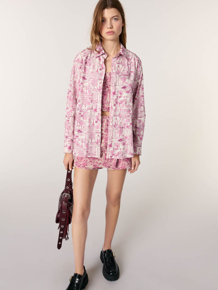 Camicia oversize con stampa