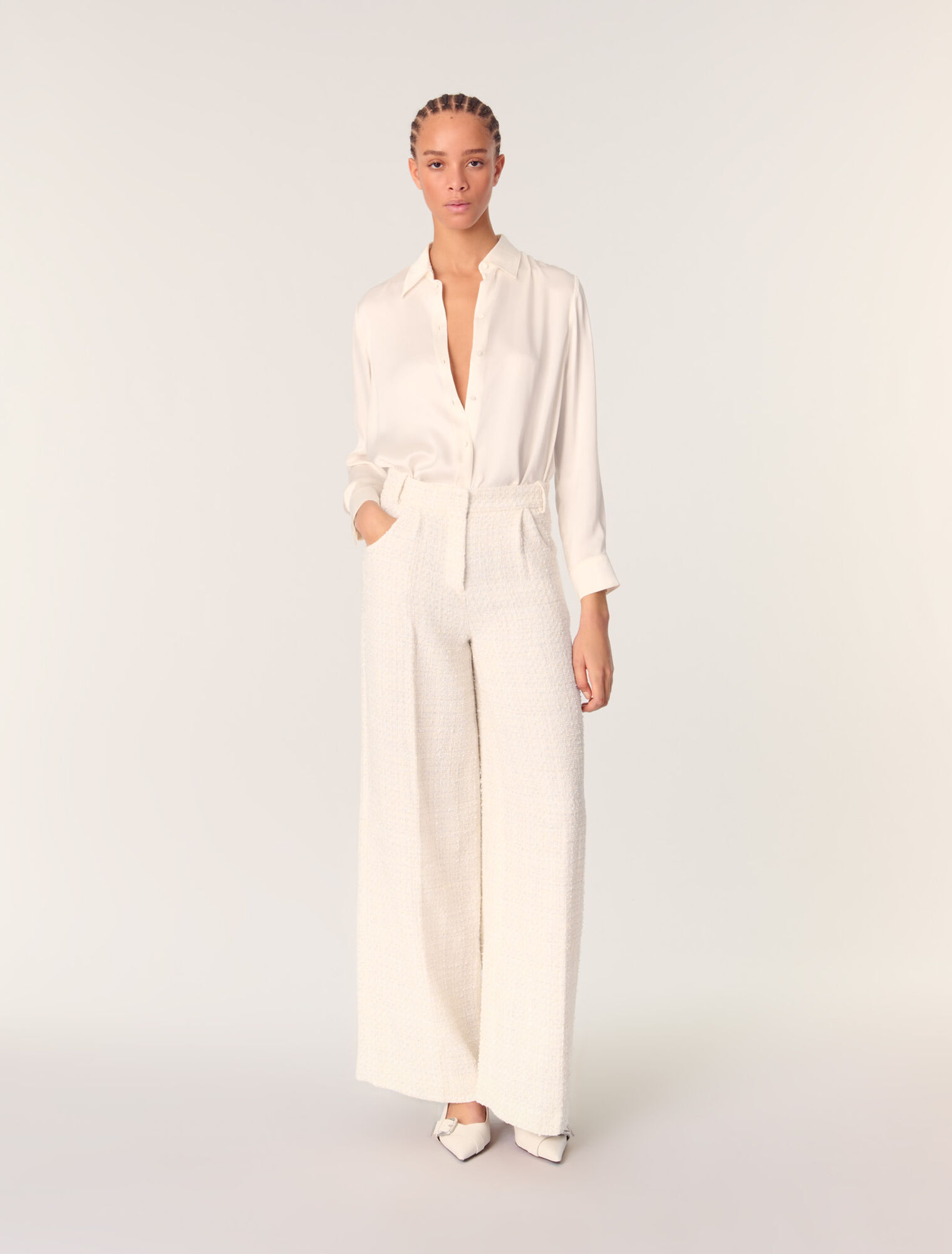 Camicia bianca in seta