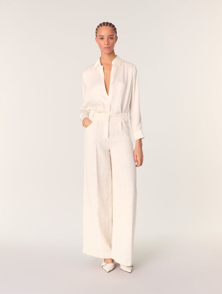 Camicia bianca in seta