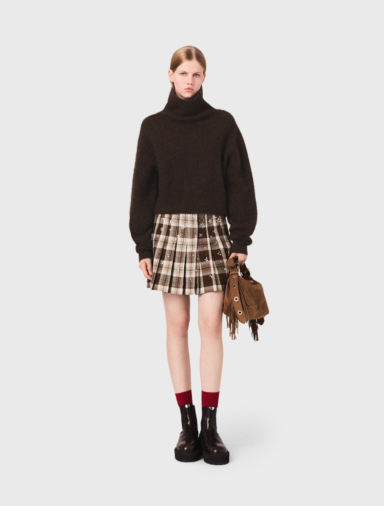 Maglione dolcevita in misto yak