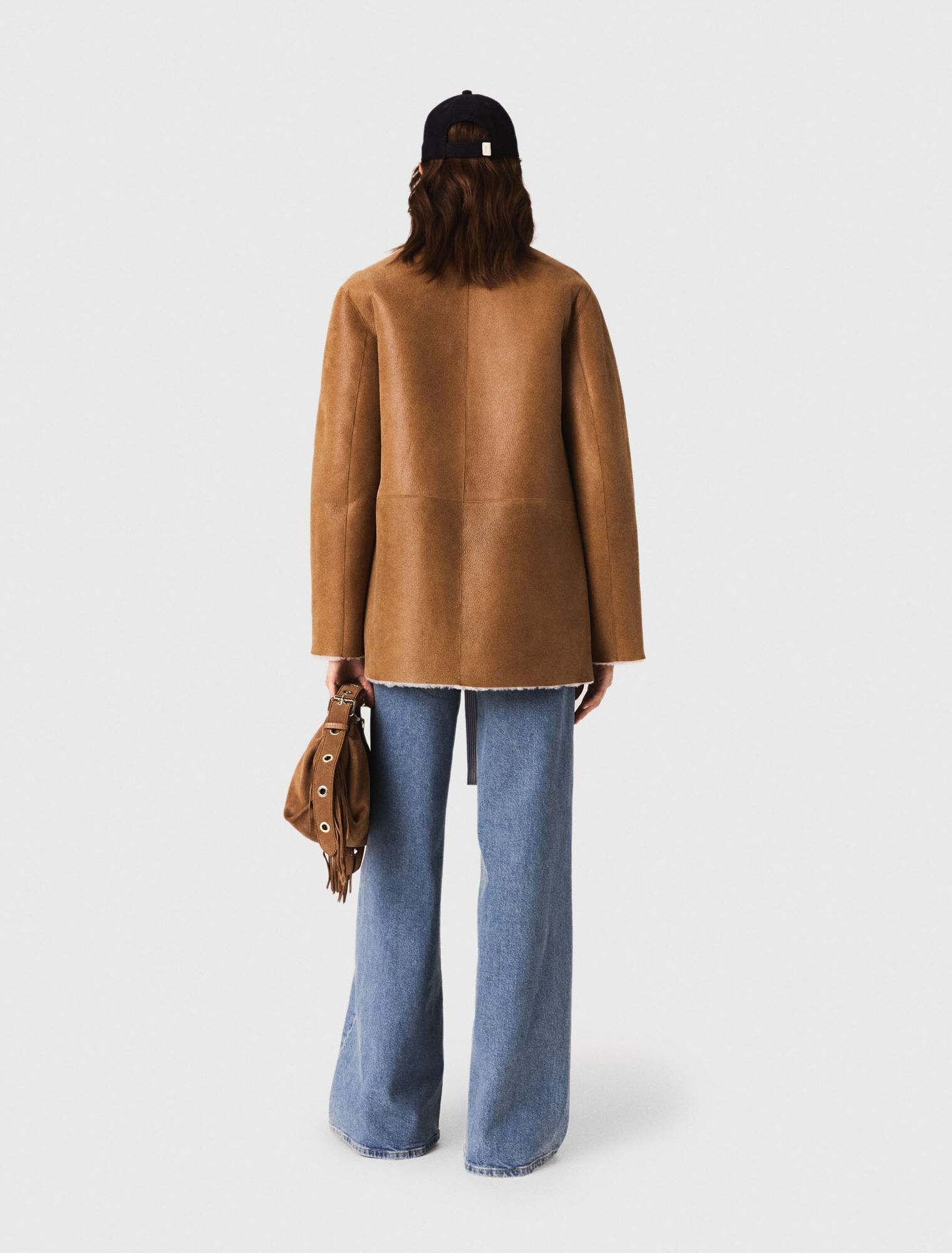Cappotto reversibile in pelle