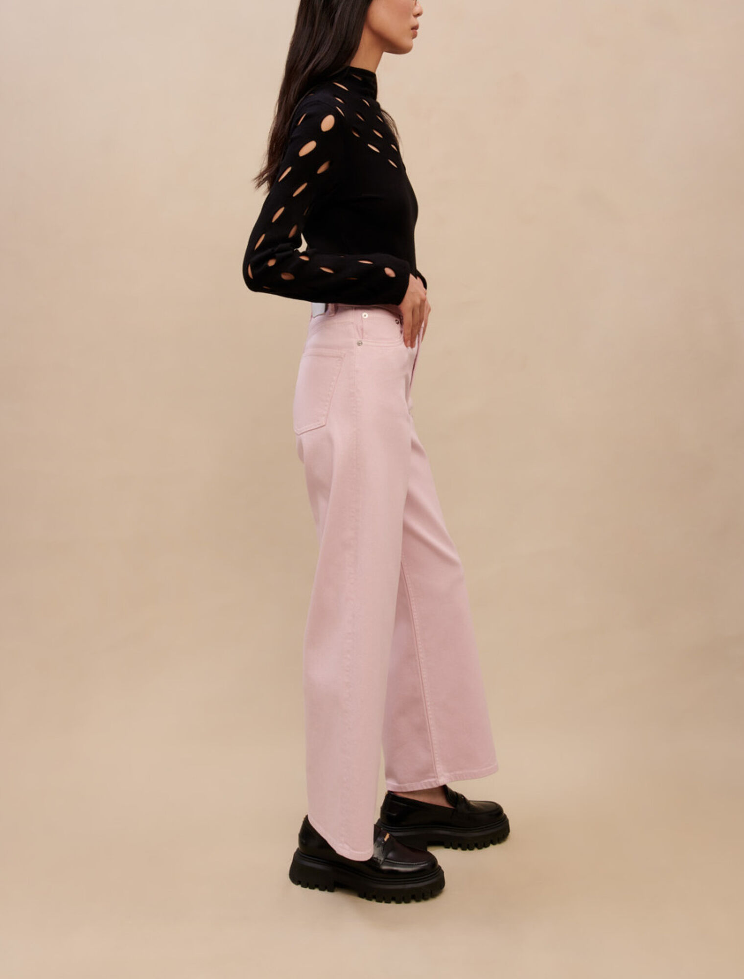 Jeans grandi rosa