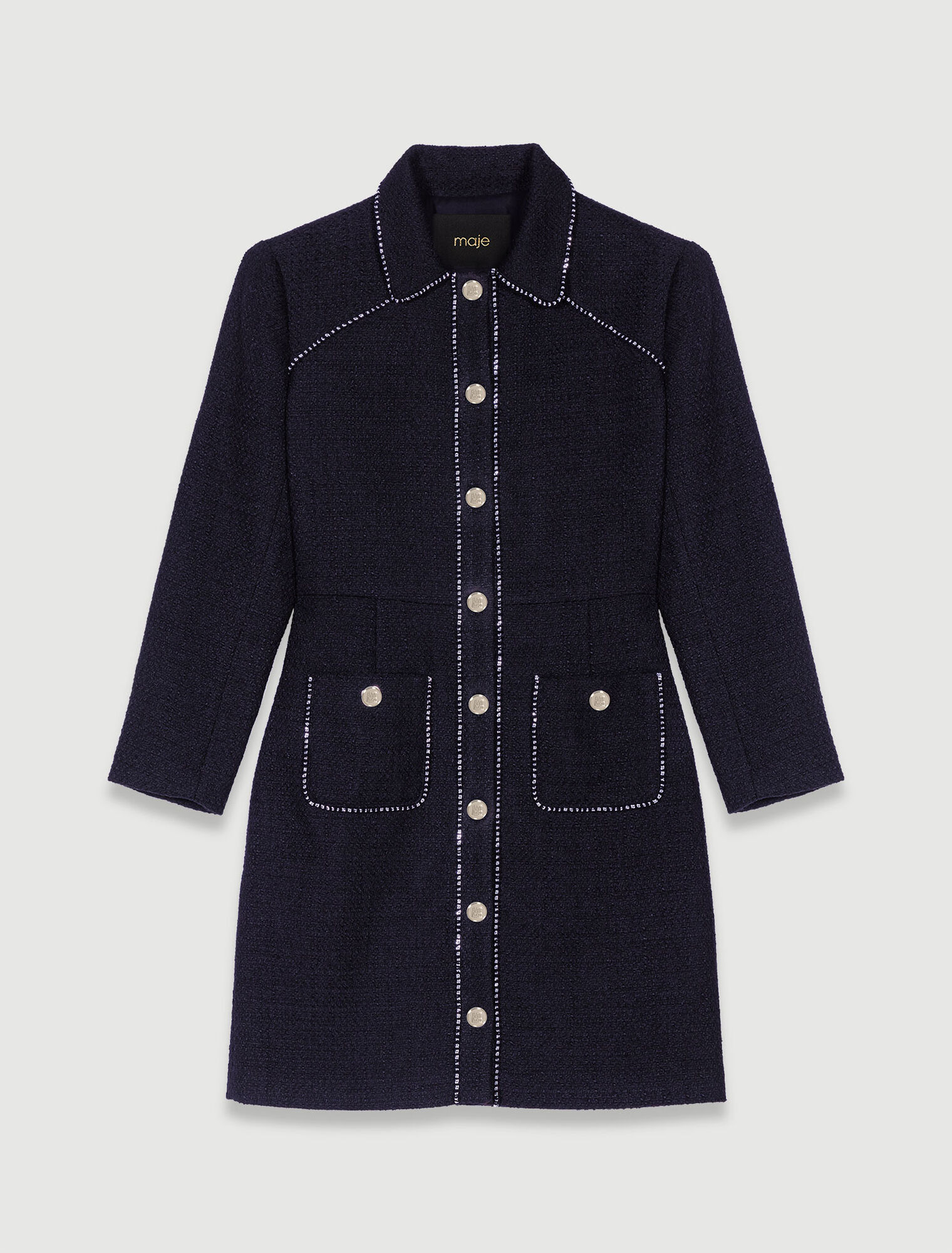 Abito corto in tweed