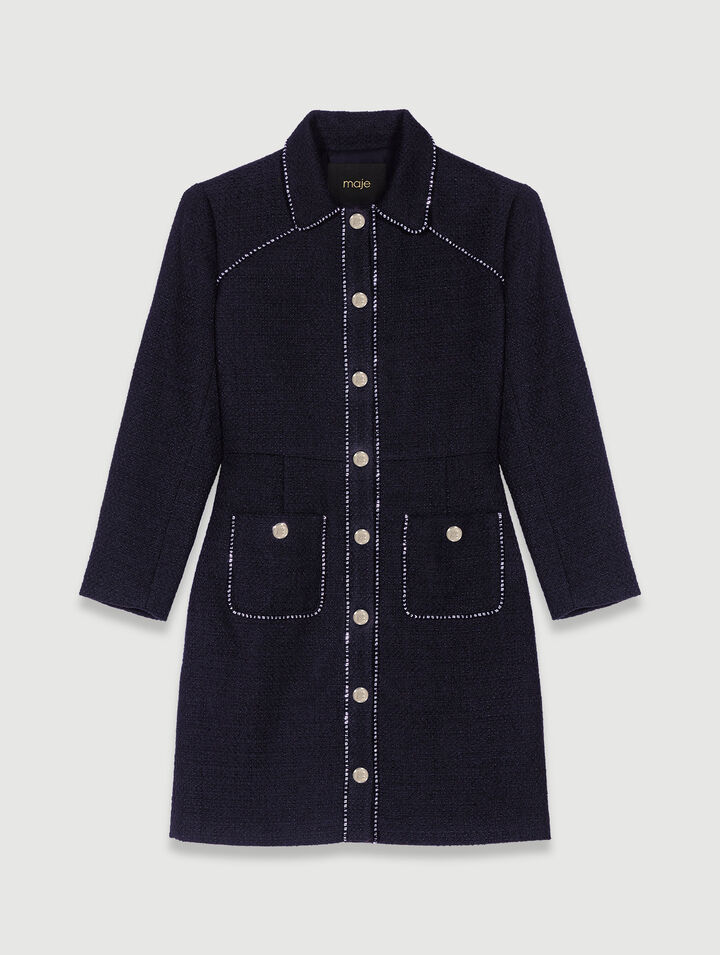 Abito corto in tweed