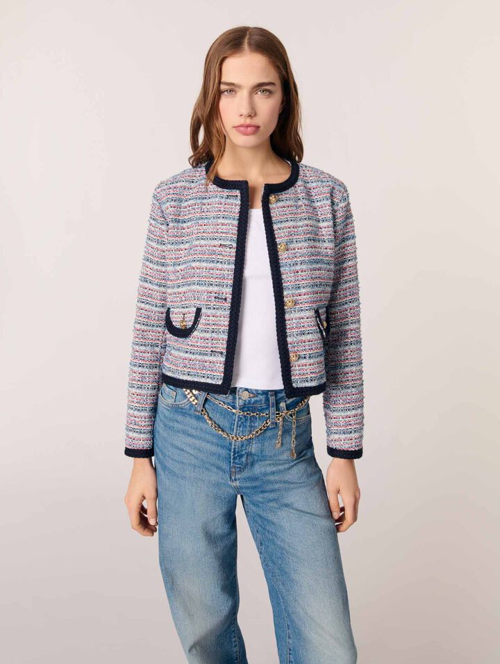Giacca corta in tweed