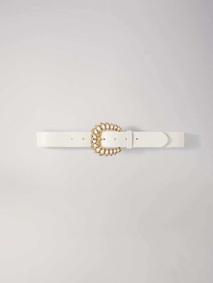 Cintura con fibbia in strass