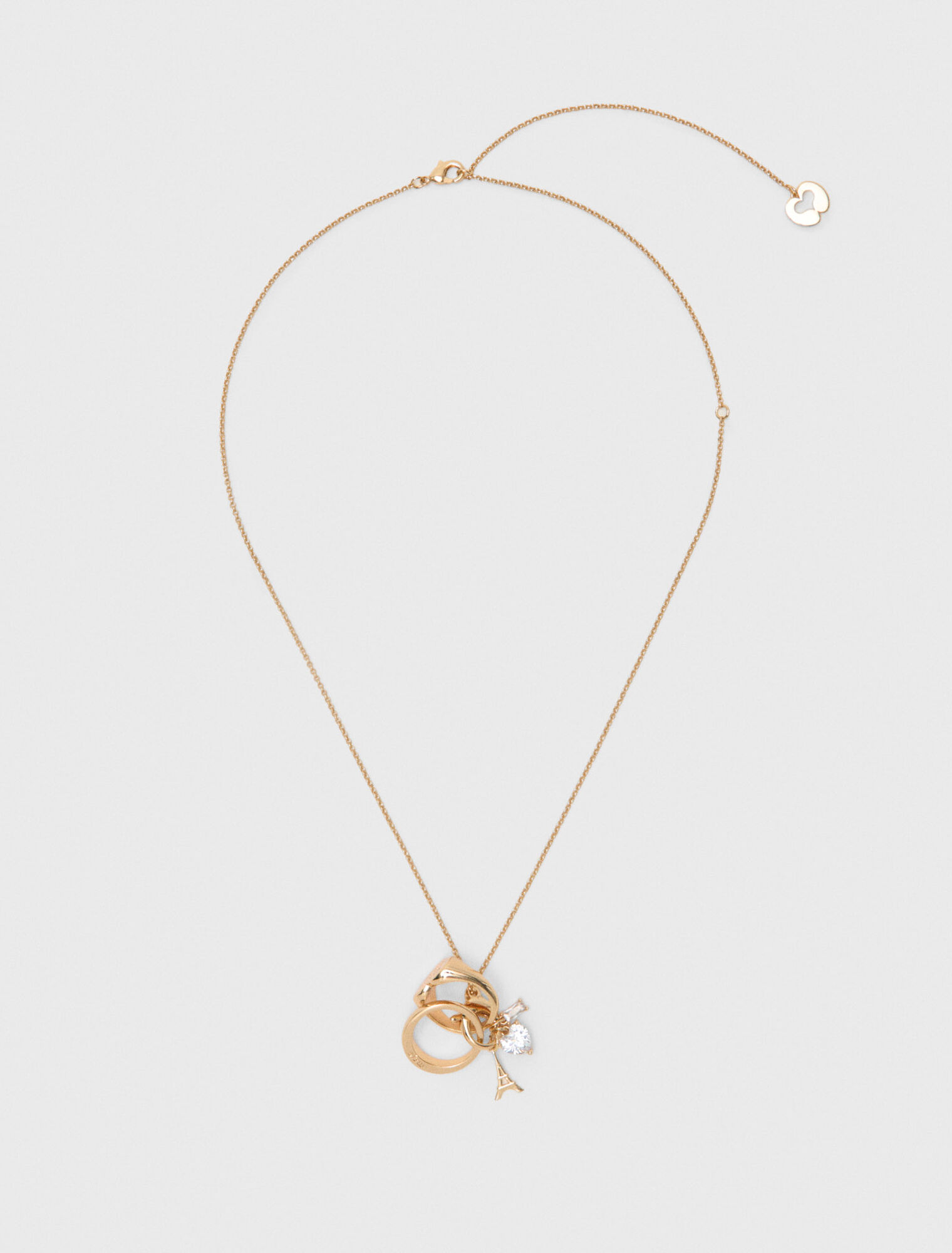 Collana dorata con anelli