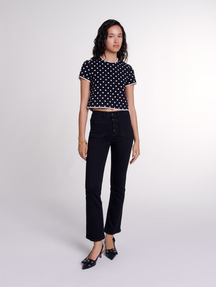 Top in maglia jacquard 