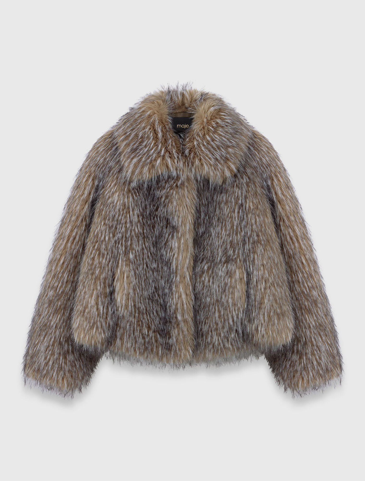 Cappotto corto in ecopelliccia