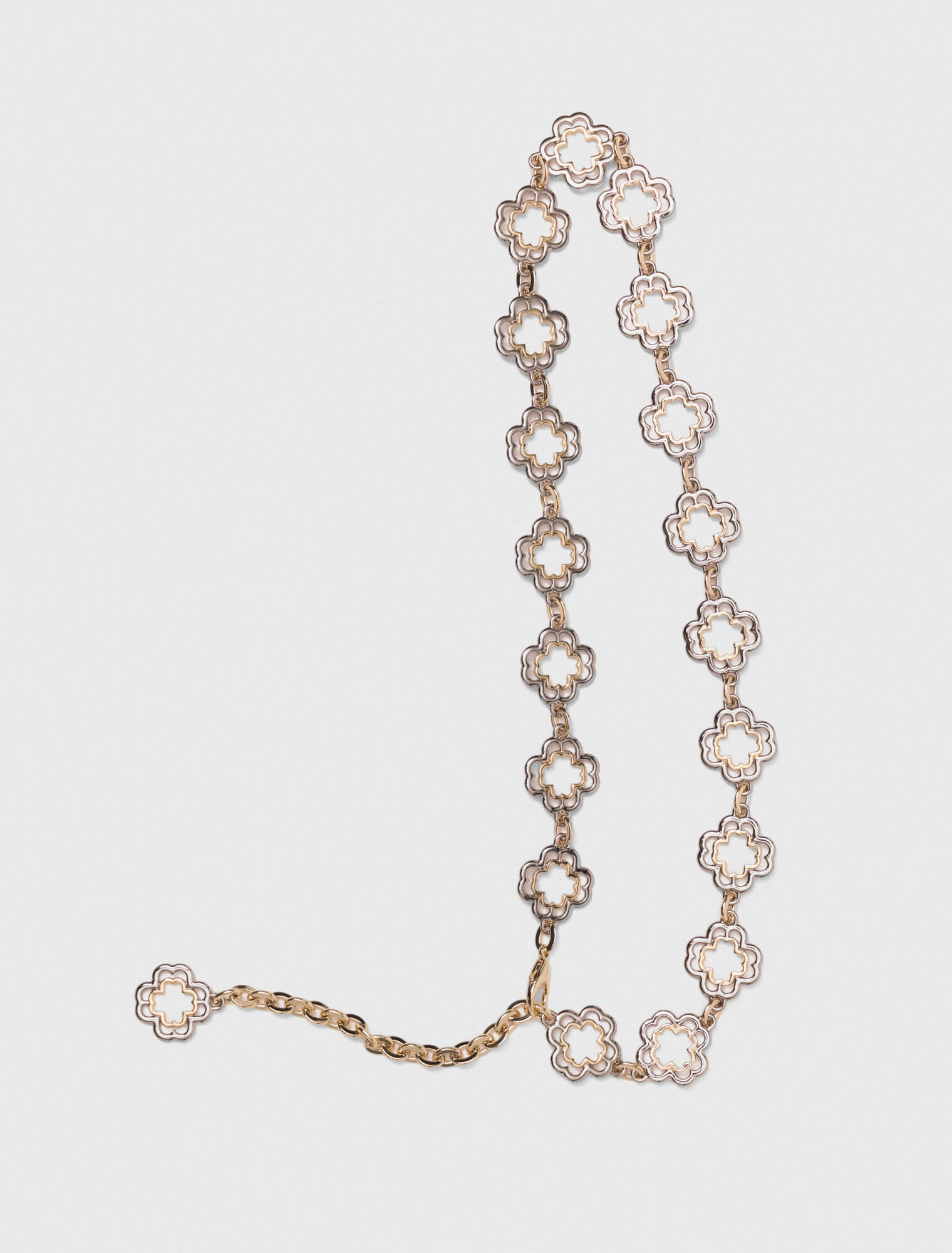 Cintura a catena Clover bicolore