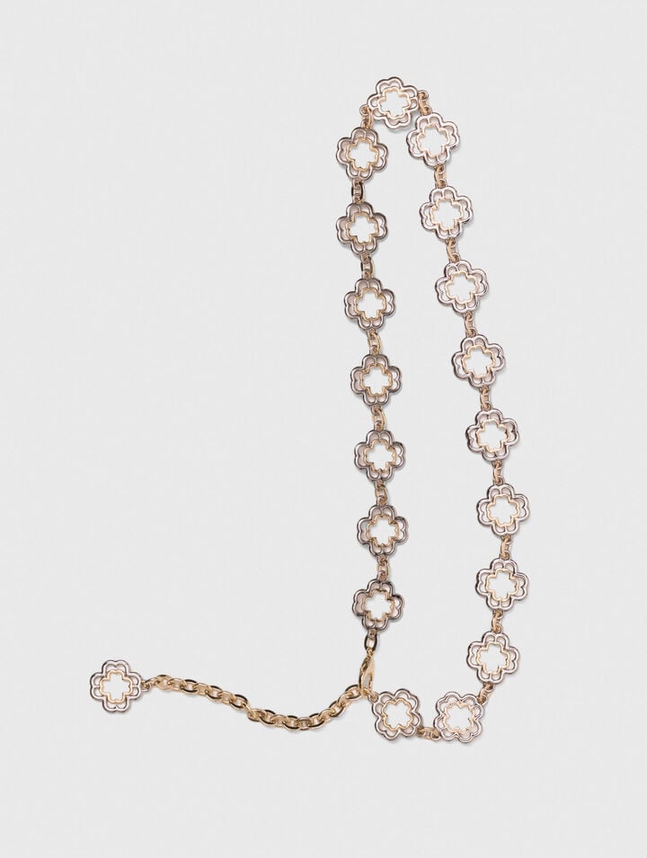 Cintura a catena Clover bicolore