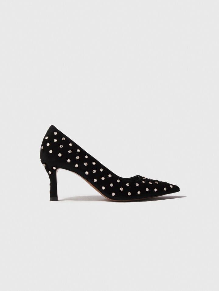 Décolleté a punta in strass