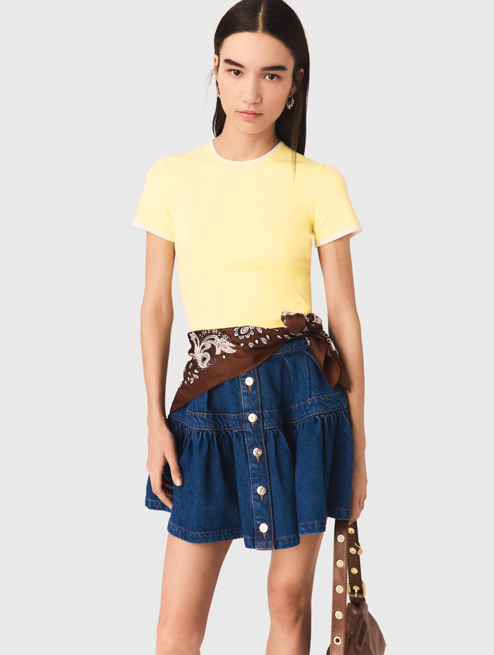 Pullover con obl&ograve; dietro