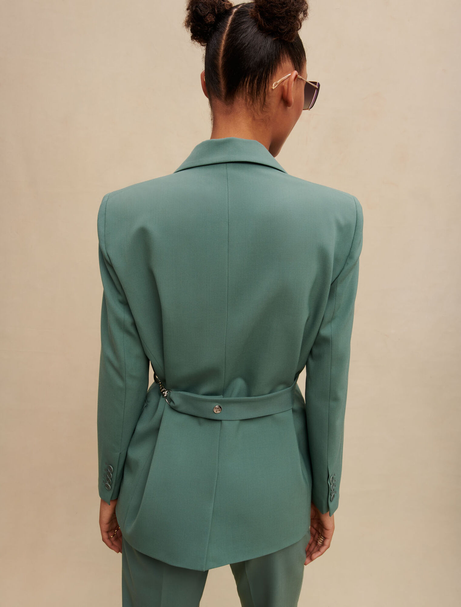 Giacca da tailleur con cintura a catena