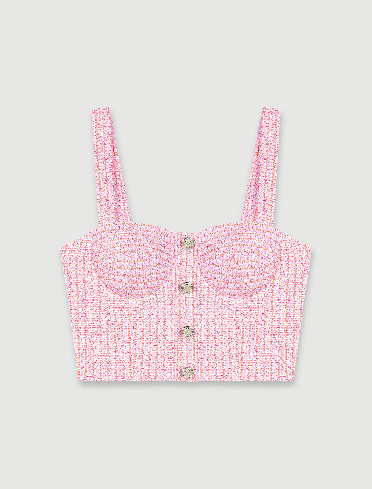 Crop top in tweed