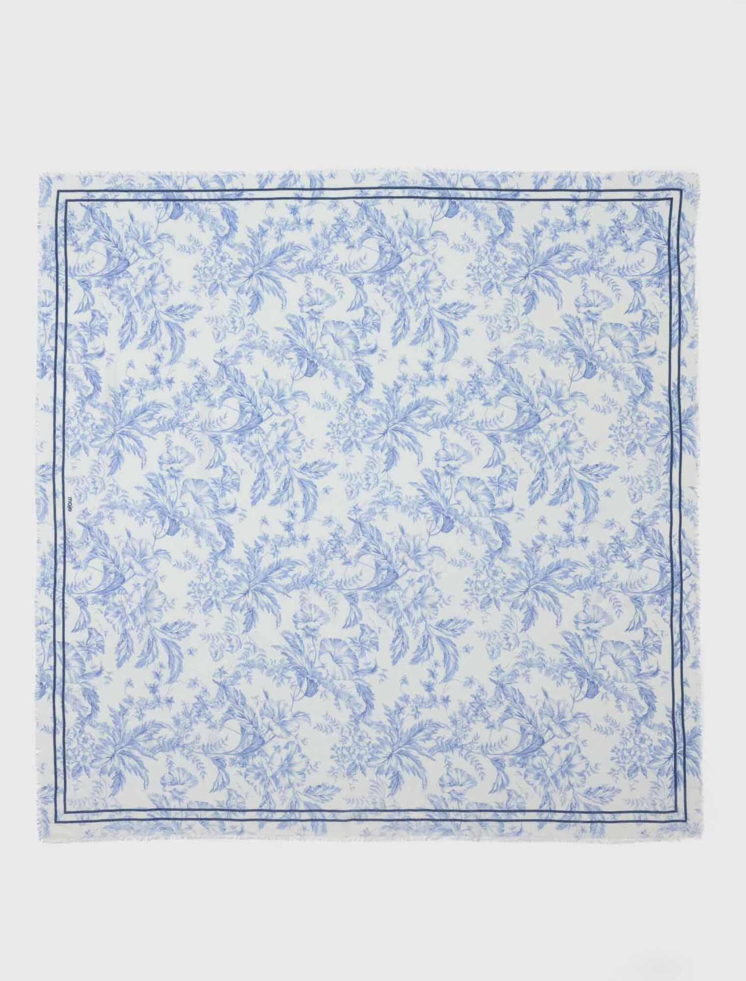 Scialle in misto lana stampa fiori