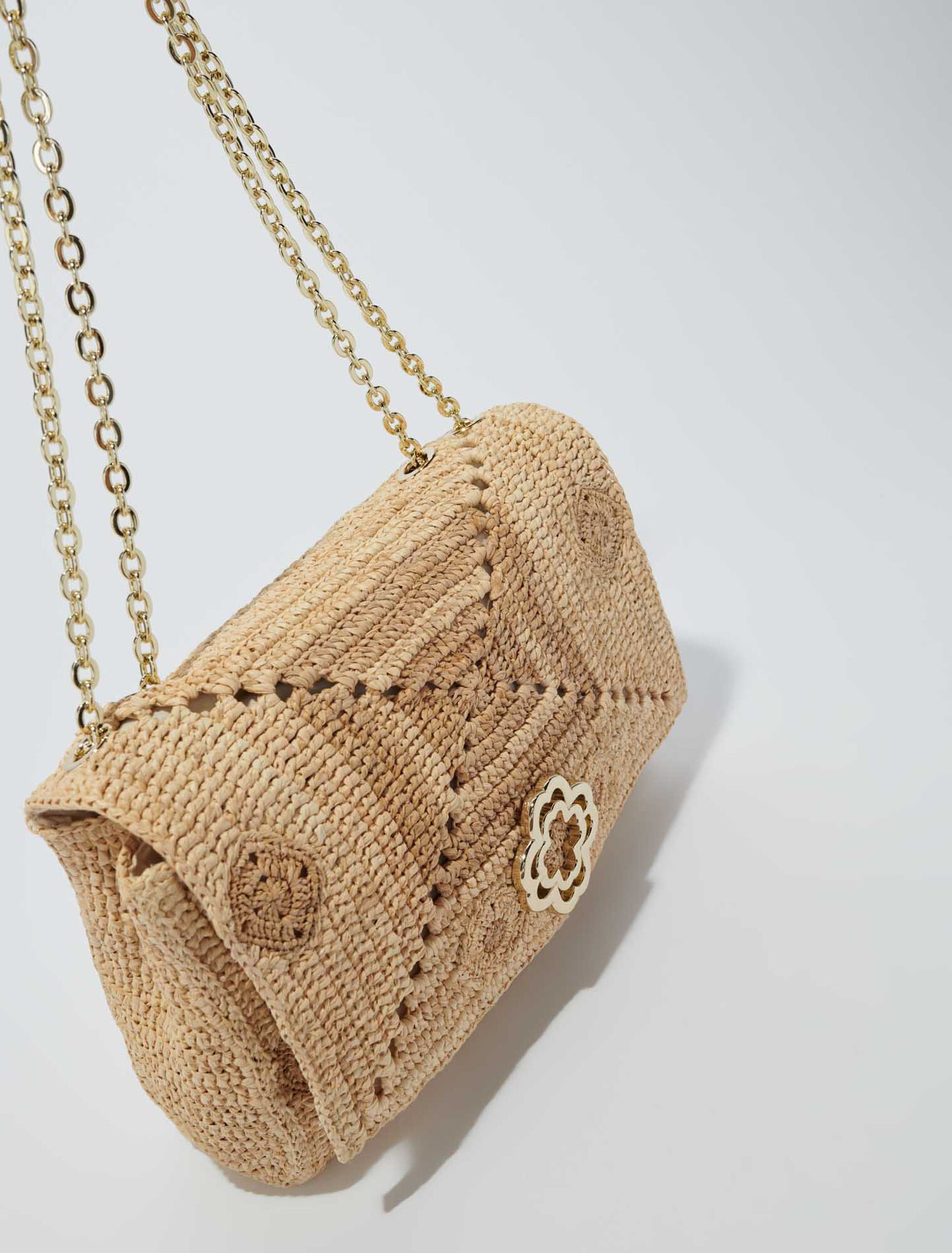 Borsa clover in rafia hand made