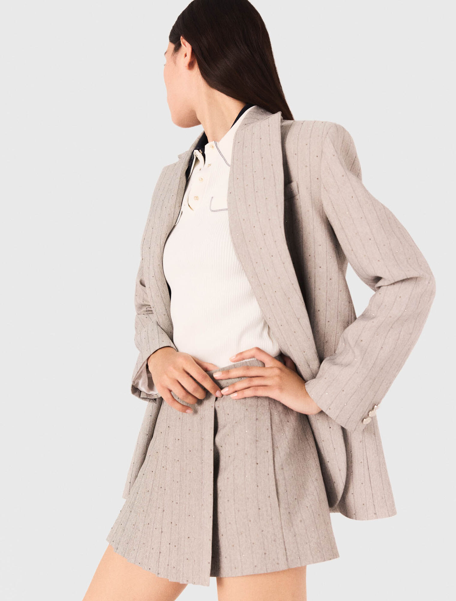 Giacca da tailleur con strass