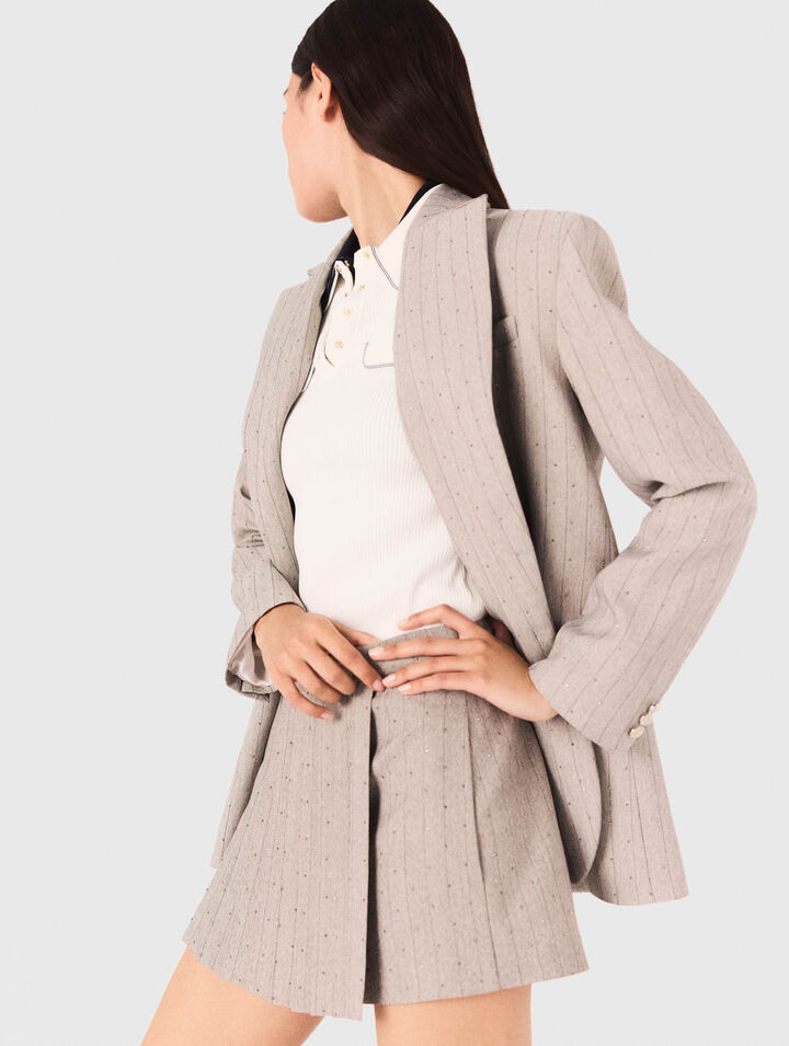 Giacca da tailleur con strass