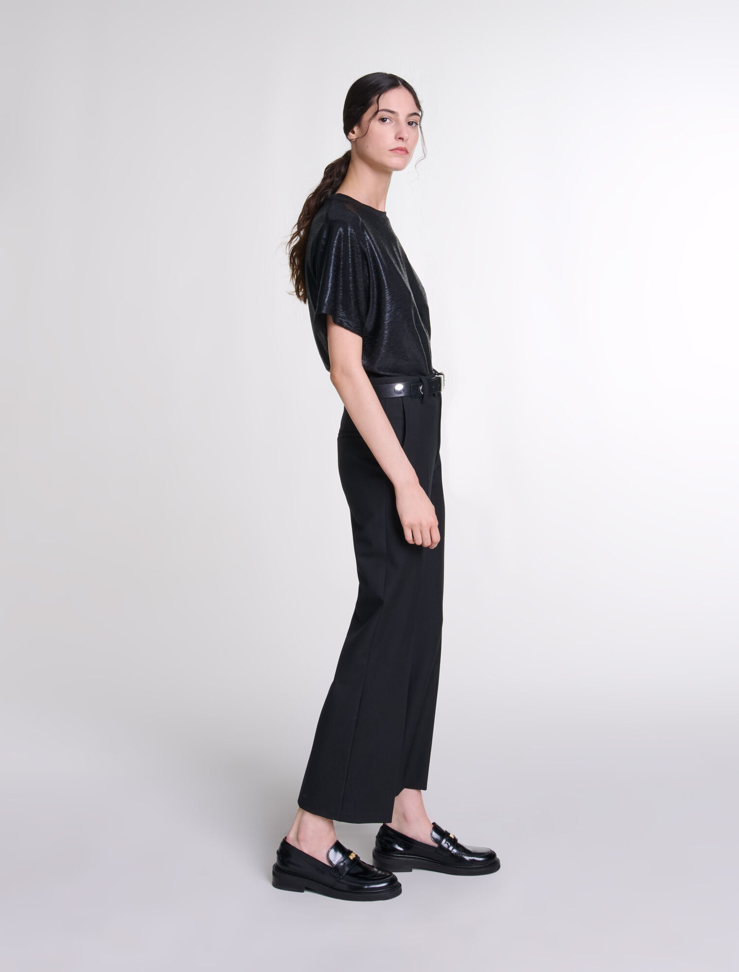 T-shirt in lamé