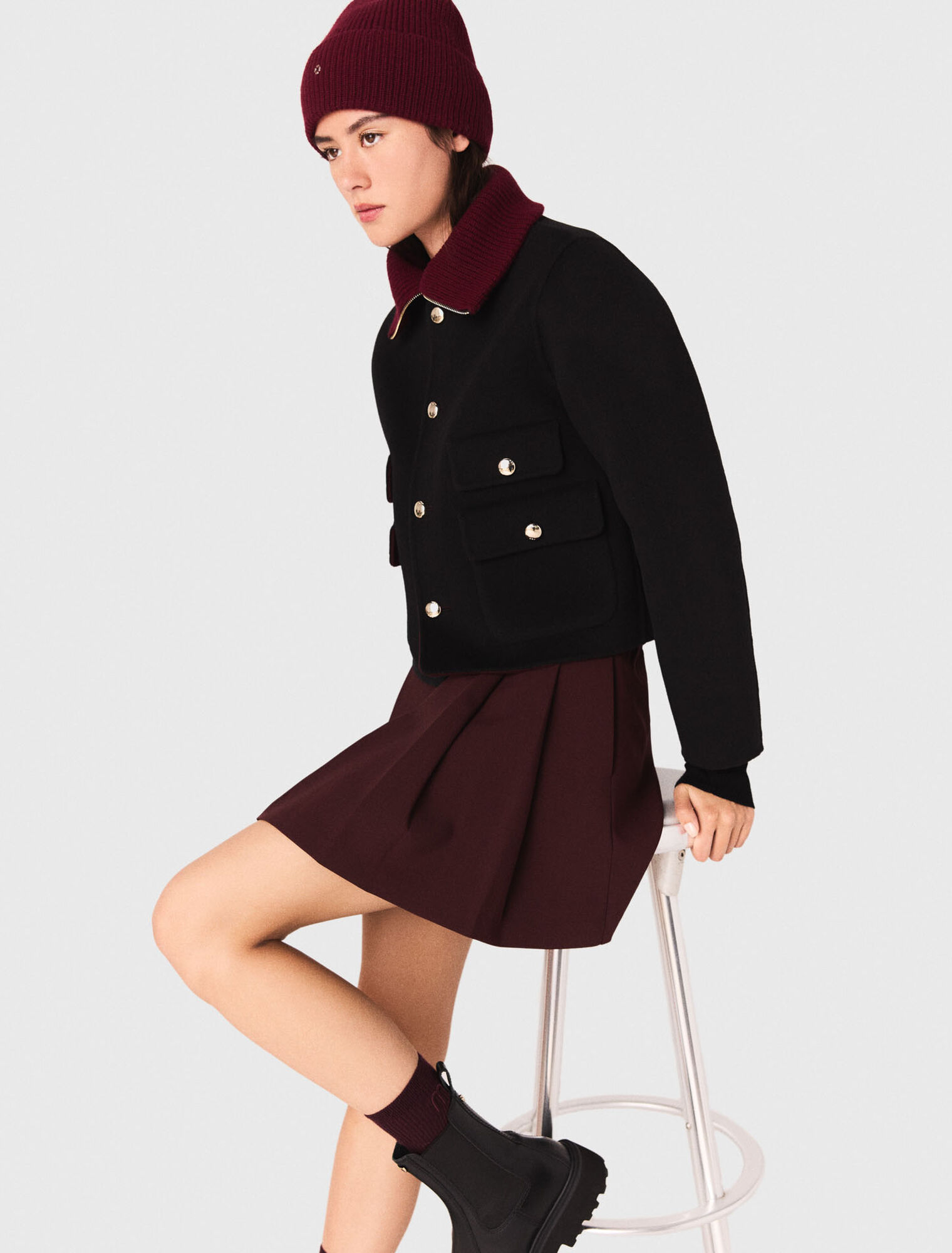 Berretto in lana e cashmere