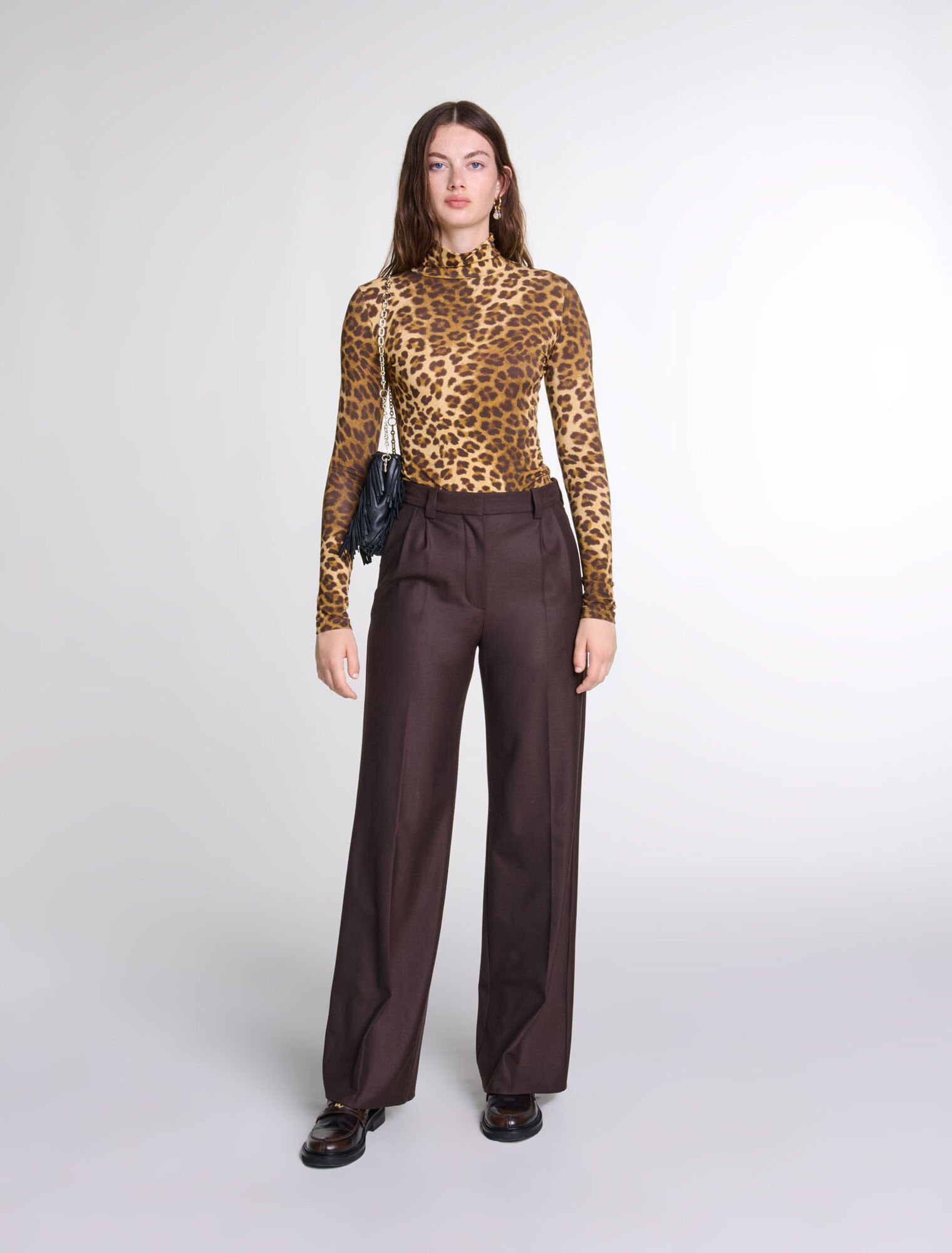 Pullover stampa leopardata