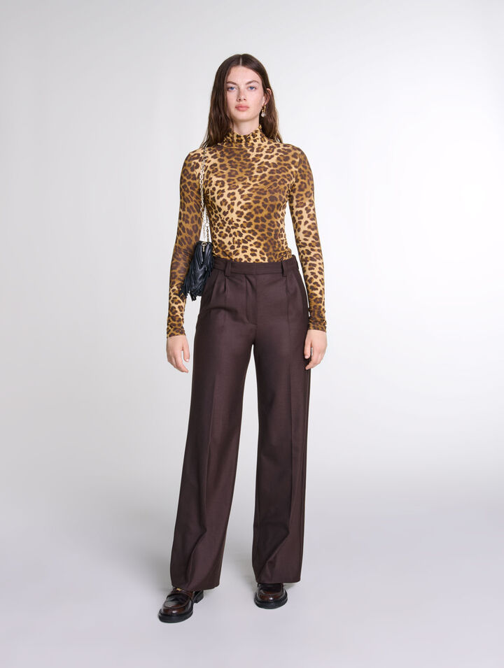 Pullover stampa leopardata