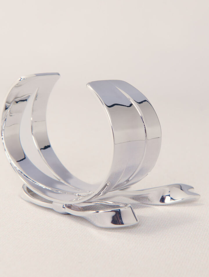 Bracciale con fiocco argentato