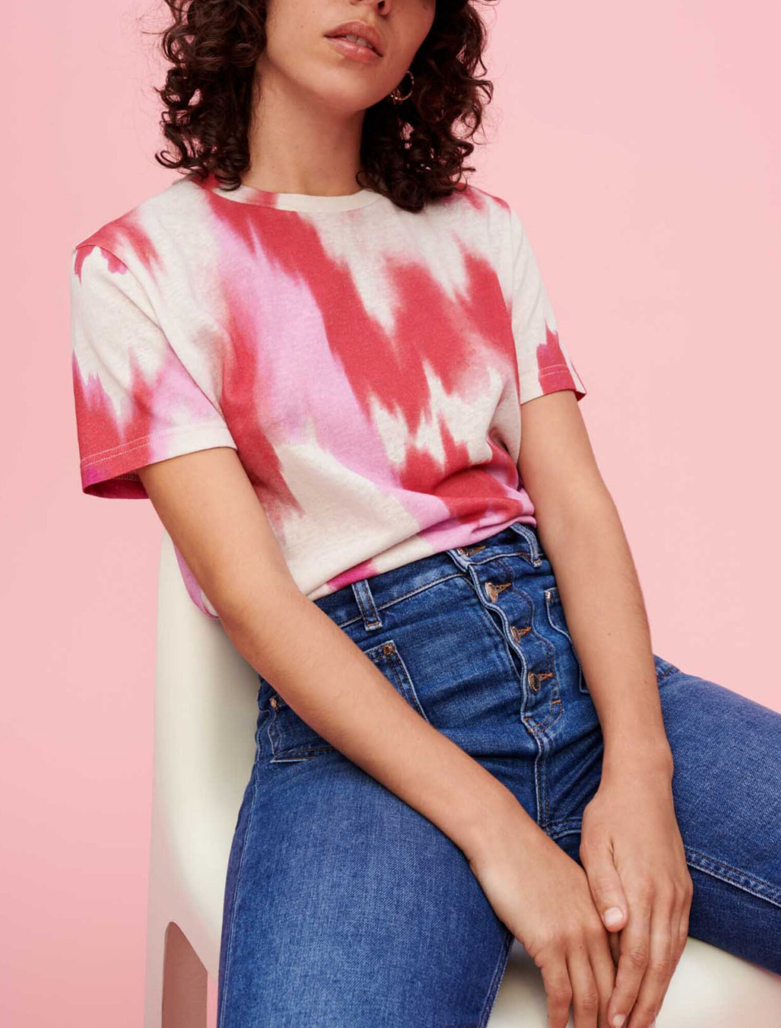 Maglietta fucsia tie and dye