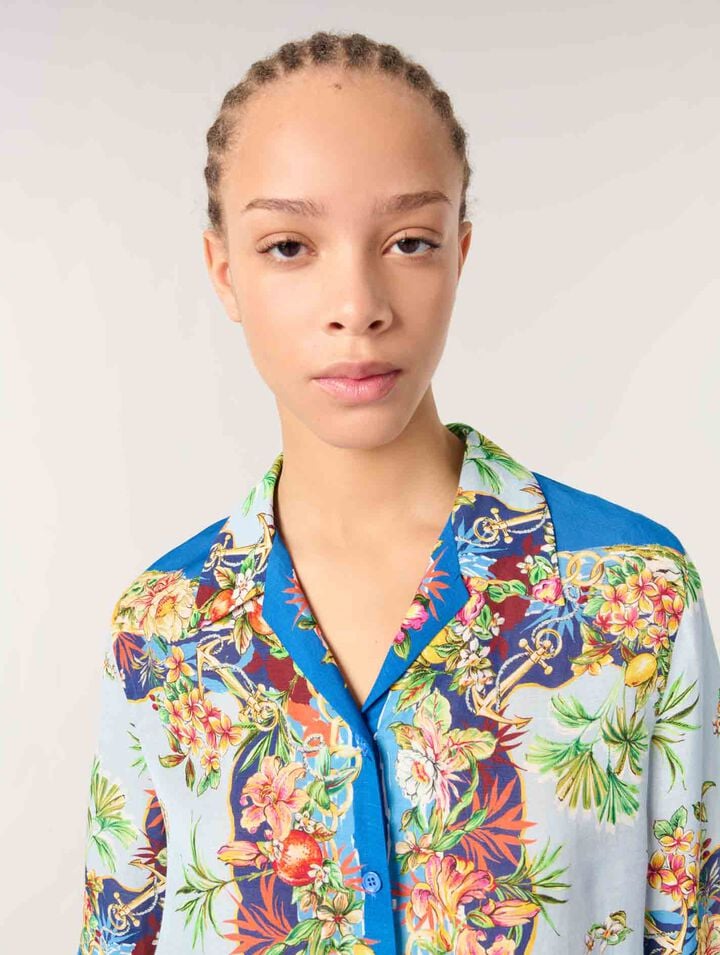 Camicia corta con stampa