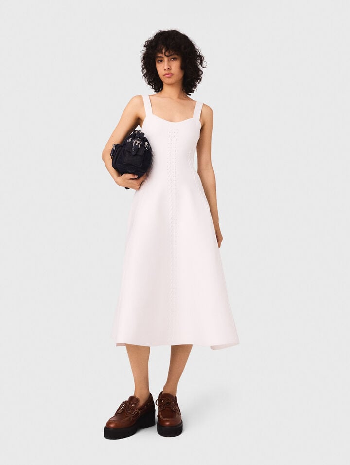 Abito babydoll lungo in maglia