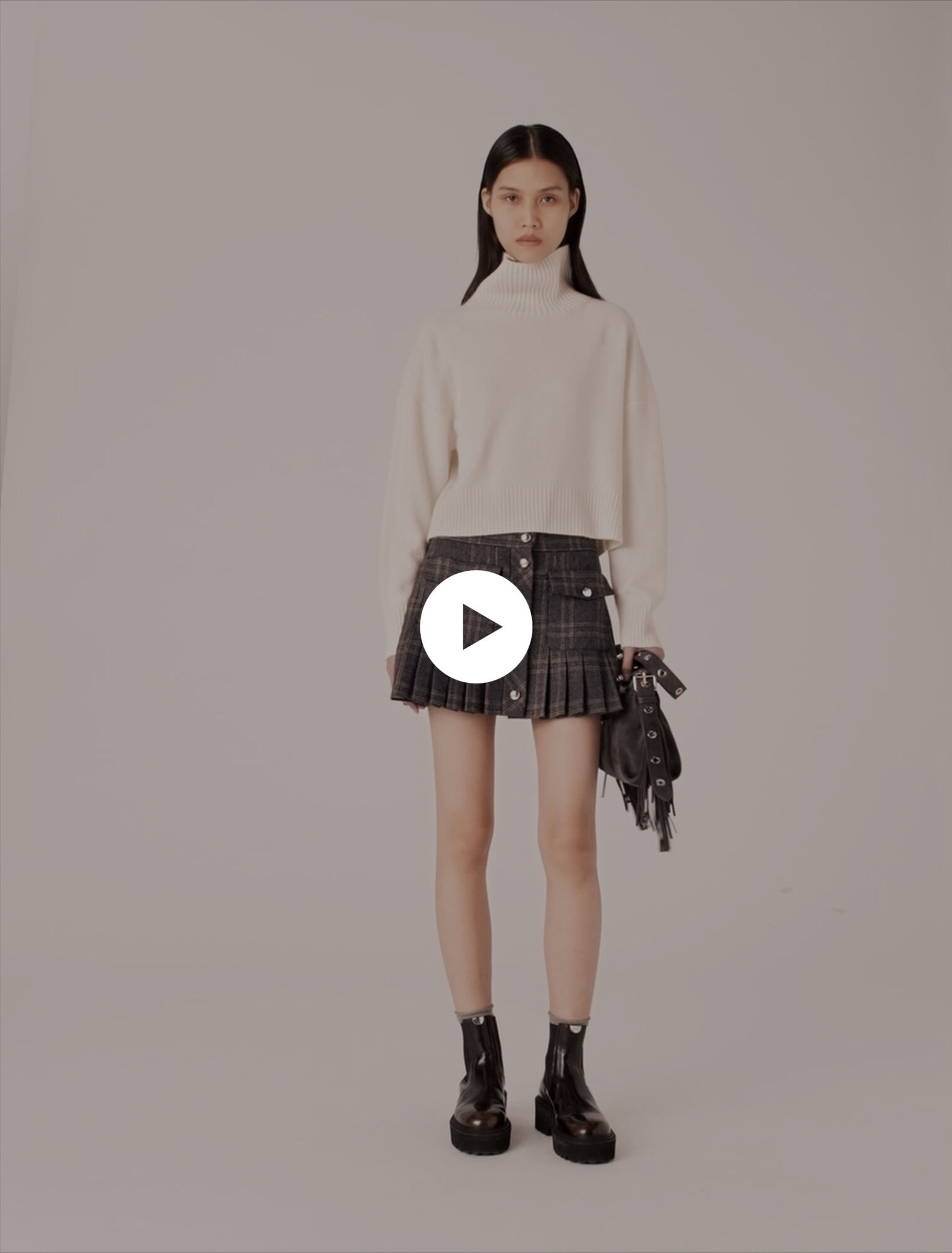 Maglione a collo alto in cachemire