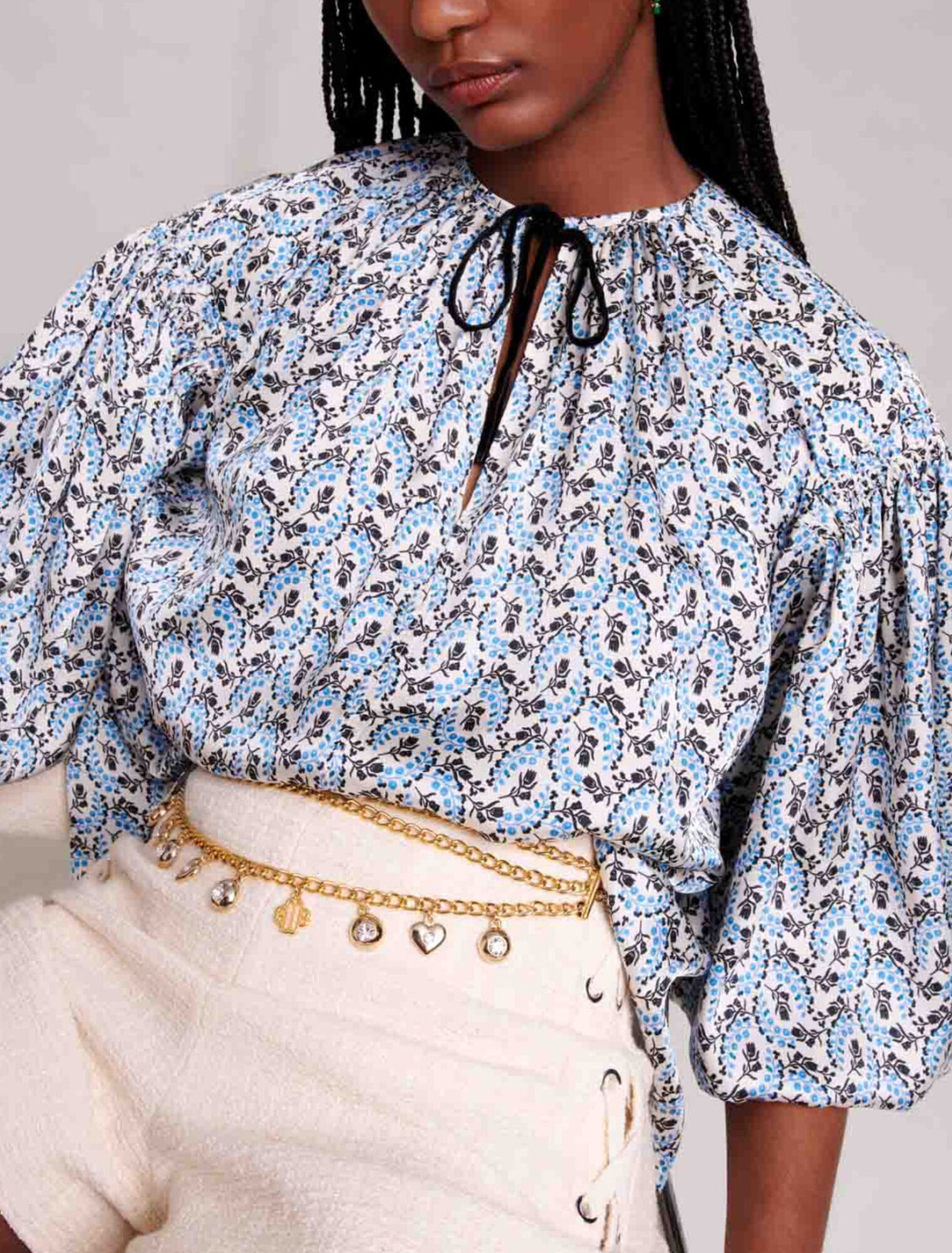 Blusa ampia satinata