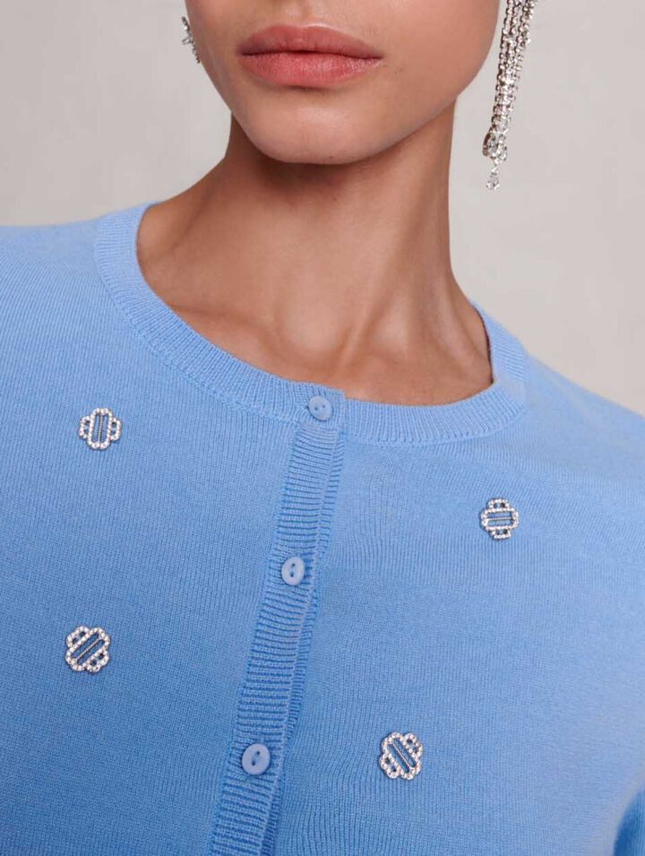 Cardigan impreziosito da dettagli Clover