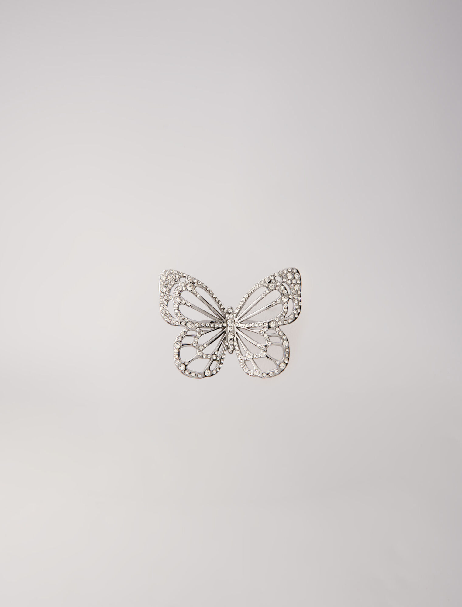 Anello con farfalla glitterata